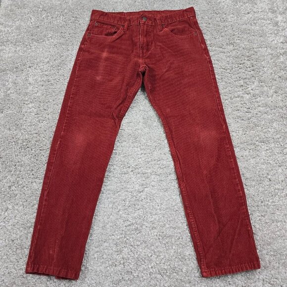 Levi's Other - Levi's‎ 502 Mens Corduroy Straight Leg Pants Red Size 30 (fits 29x27)